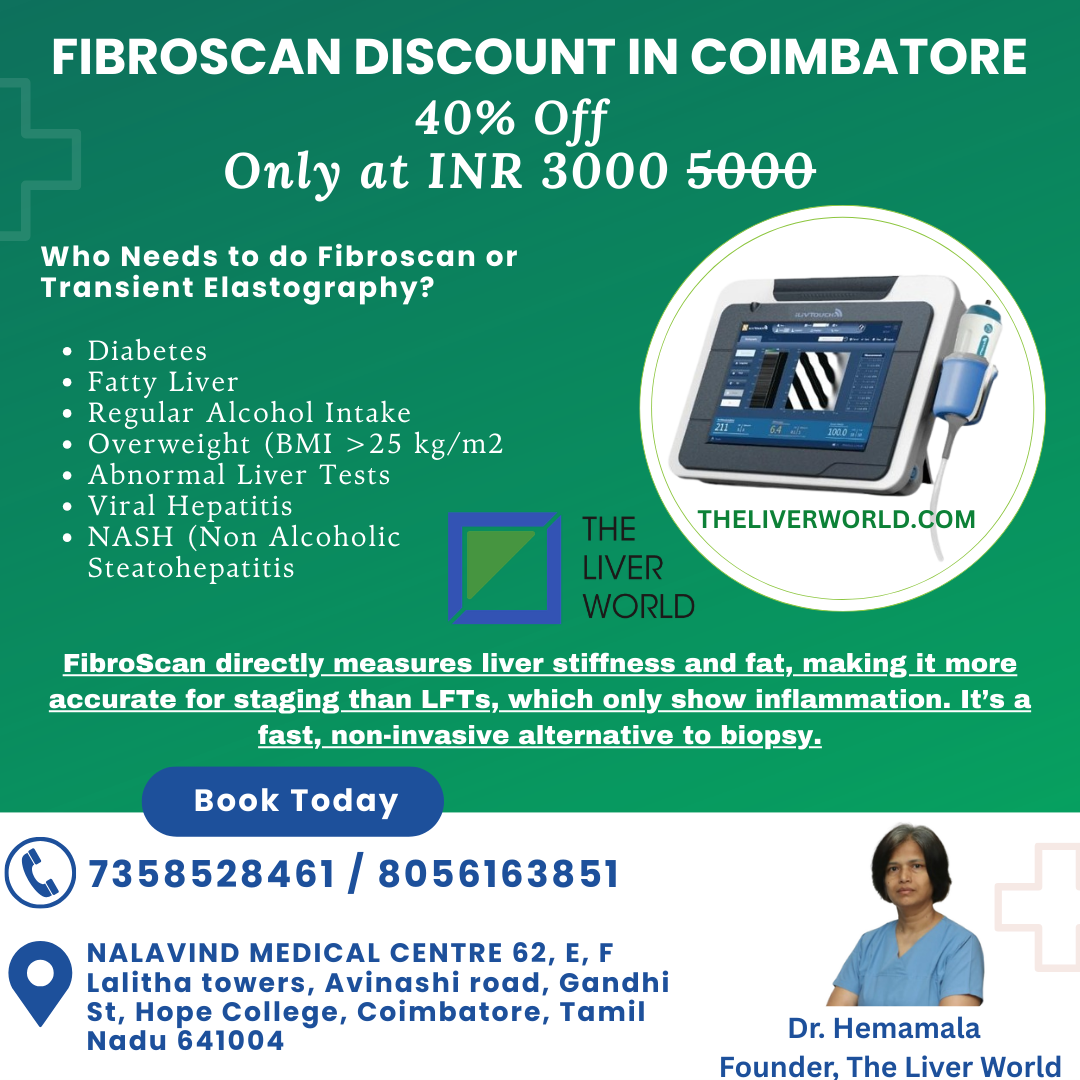 Fibroscan at discounted rate in Coimbatore by The Liver World