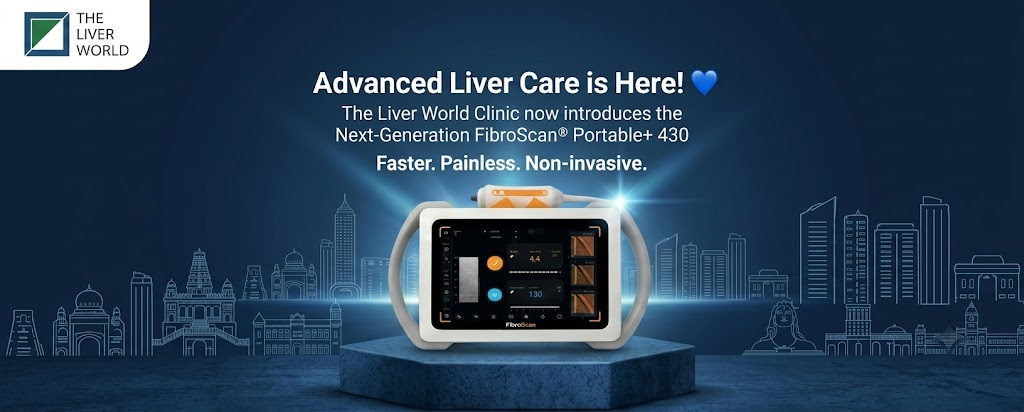 Advanced Fibroscan Portable +430 Now at The Liver World Clinic, Coimbatore